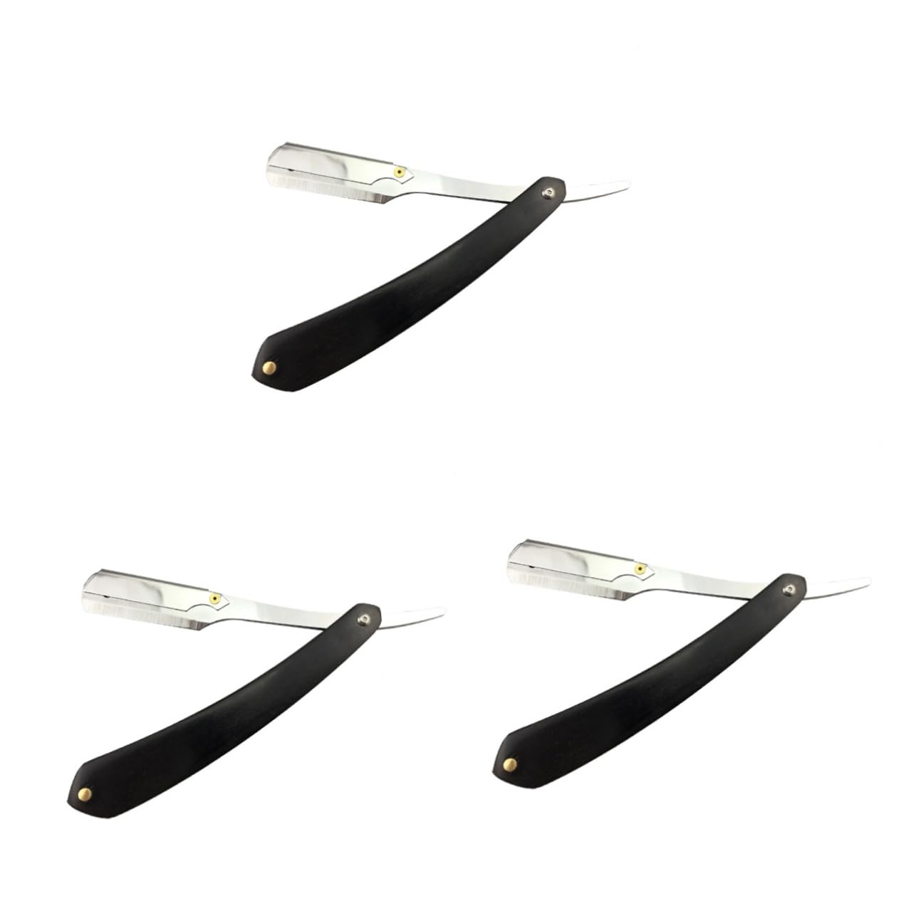 Healeved 3 Pièces rasoir en métal rasoir à lame remplaçable rasoir droit de coiffeur rasoir de surete rasoir de sureté lames de rasoir pour hommes rasoir homme manuel rasoir sûr En bois