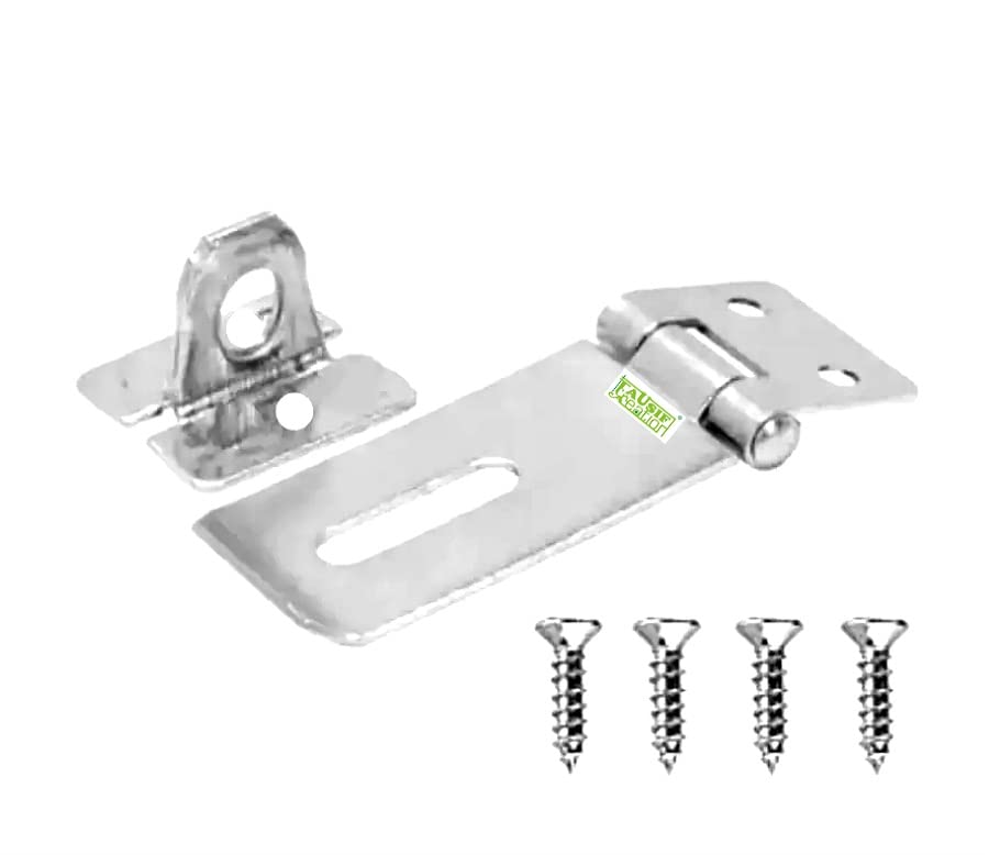 New Safety Heavy Duty Hasp And Staple With Screws For Door/Window/Cabinet/Almirah And Tool Box Etc. (2.5 Inch)