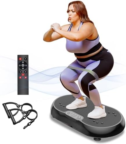 Vibration Plate Exercise Machine, Vibration Plate for Lymphatic Drainage, Whole Body Workout Vibrating Fitness Platform for Weight Loss and Shaping Vibration Plate Exercise Machine, Vibration Plate for Lymphatic Drainage, Whole Body Workout Vibrating Fitness Platform for Weight Loss and Shaping