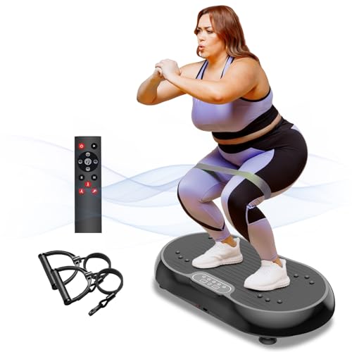 SpacEver Vibration Plate Exercise Machine, Vibration Plate for Lymphatic Drainage, Vibration Plates for Weight Loss Workout Equipment for Home