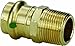 Viega 79215 ProPress Zero Lead Bronze Adapter with Male 1/2-Inch by 1/2-Inch P x Male NPT, 10-Pack