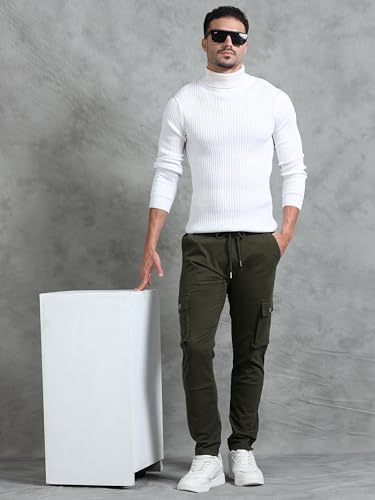 Image of Miraan Men's Regular Fit Mid Rise Cargo Pant