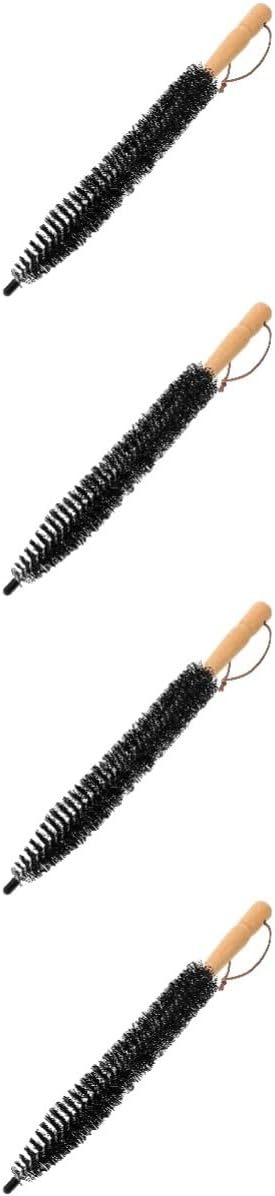 Cabilock 4pcs Chimney Cleaner Brush Multi-Functional Nylon Chimney Duct Cleaning Tool Sturdy Handle for Fireplace and Dryer Vent Maintenance