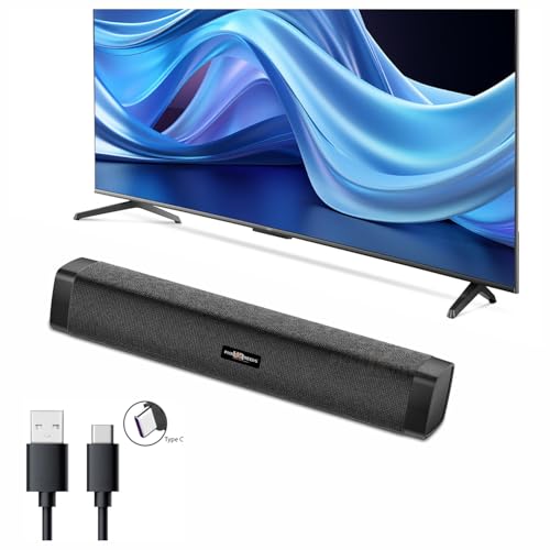 Image of Pick Ur Needs Rechargeable 10W Wireless Bluetooth Soundbar Speaker with 1200mAh Battery, FM Radio, TF Card, USB & AUX Support - 4 Hours Playtime Home & Outdoor Speakers (Black)