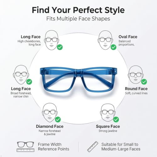 Image of Eyekepper Reading Glasses 3.50, Readers for Men, 6 Pack Oversized Square