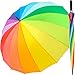 iX-brella Regenschirm XXL Regenbogen 129 cm Fiberglas, leicht, bunt, groß mit Softgriff Regenschirm Schirm günstig Kaufen-iX-brella Regenschirm XXL Regenbogen 129 cm Fiberglas, leicht, bunt, groß mit Softgriff