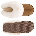 Litfun Fuzzy House Slippers for Women Fluffy Memory Foam Suede Slippers with Faux Fur Collar Indoor Outdoor - Image 5