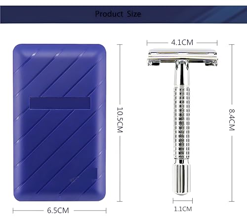 Double Edge Safety Razor for Unisex, 3 Platinum Coated Double Edge Blade Refills Safety Razo, Women Men's Razor with a Delicate Box,