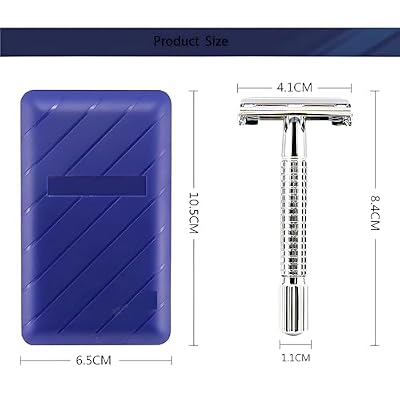 Double Edge Safety Razor for Unisex, 3 Platinum Coated Double Edge Blade Refills Safety Razo, Women Men's Razor with a Delicate Box,
