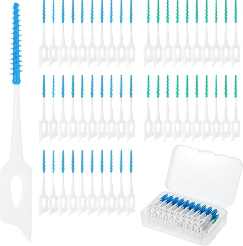 BeyondLuv 100Pcs Interdental Brush for Braces Teeth Floss Tooth pick - Interdental Brush Braces Toothbrush Cleaning Toothpick Flossing Head tooth picks Teeth Flosser