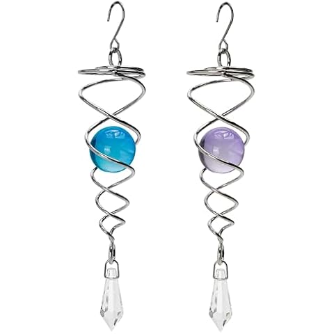 BuleVina Wind Spinner with Crystal Balls Cover