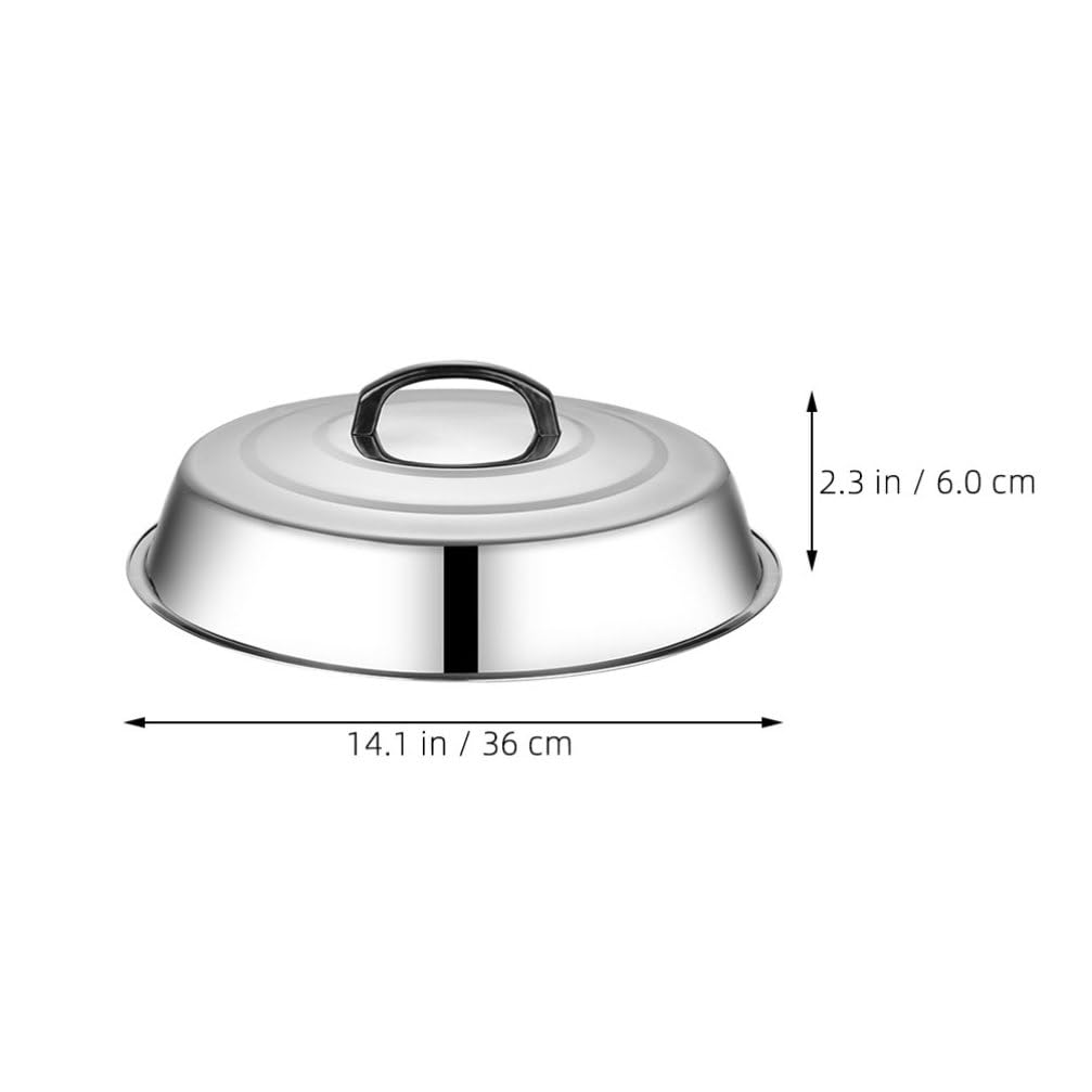 Coperchio Per Alimenti In Acciaio Inossidabile, Cupola Per Bistecche E Barbecue, 32x32 Cm, Con Maniglia