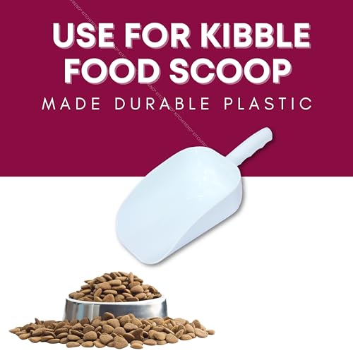 Image of 1kg Capacity Plastic Scoop for Grains, Pet Food, Flour, Spices, Powders, Chemical Use | Heavy-Duty Multipurpose Scooper for Shopkeepers, Manufacturers & Home Use - White