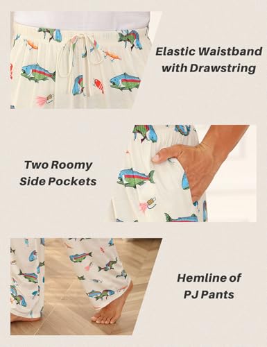 Vogseek Mens Pajama Pants, Funny Lounge Pj for Men, Men's Separate Bottoms with Pockets4