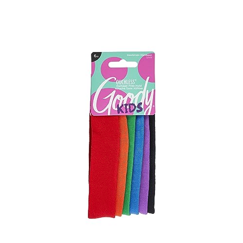Goody Ouchless Jersey Headwrap, Assorted Colors, 6 Count