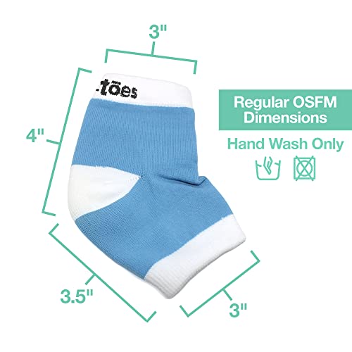 Zentoes Moisturizing Heel Socks 2 Pairs Gel Lined Toeless Spa Socks To Heal And Treat Dry, Cracked Heels While You Sleep (Regular, Blue And Pink) #TOP5