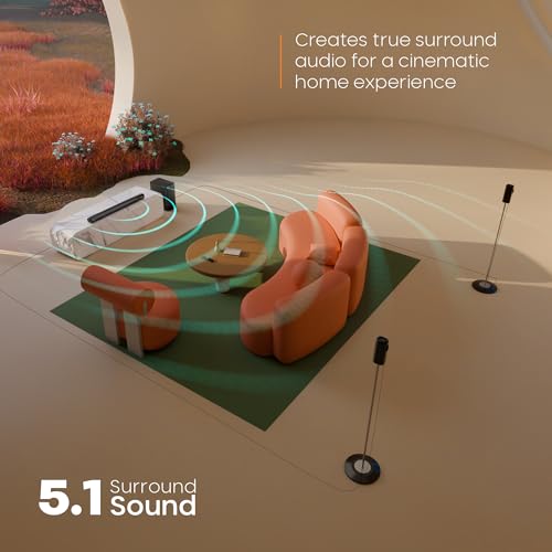 Image of Zebronics Juke BAR 9535 525W Soundbar, Dolby Audio, 5.1 CH Surround Sound, Floor-Stand Satellites, 16.51cm Subwoofer, 3 Driver Soundbar, HDMI ARC, Optical, BT v5.0, LED Display
