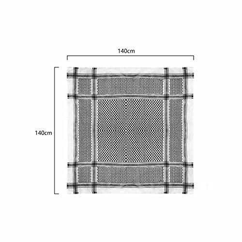 Image of PURFUN Men's Large Arab Shemagh Headscarf Muslim Headcover Shawl Keffiyeh Arabic Scarf