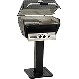 Broilmaster P3-sxn Super Premium Natural Gas Grill On Black Patio Post