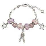Infinity Collection Dance Charm Bracelet- Girls Dance Jewelry- European Style Snake Chain Bracelet- Dance Recital Gift