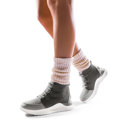 DREAM PAIRS Ankle Winter Boots for Women Waterproof Lace Up Anti-Slip Warm Snow Booties Fashion Sneaker Boots,Size 5,Dark Grey,SDSB2416W-1