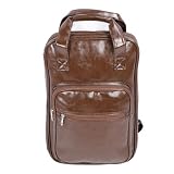Fafeims Drumstick -Rucksack, PU Leder Drumstick -Aufbewahrungskoffer mit 20+ Stockkapazität, Schultergurt für Schlagzeuger, Kompakte Hammerhaltertasche für Auftritte und Proben (Brown)