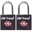 60a) Black Square Key Padlock (2 Pack)
