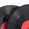 Ciieeo 6pcs Vintage Plastic Vinyl Records Wall Decor for Home Interior Decoration, Retro Style Black Records Ornament Set, Wall Hanging Decor for Living Room #2
