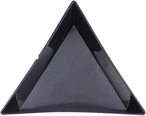 Juego de 10 bandejas triangulares de plástico, bandeja de cristal con diamantes de imitación para arte de uñas, bandeja de clasificación de cuentas,