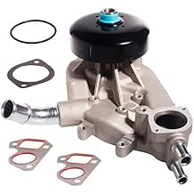 AUQDD AW5104 Water Pump Kit w/Gasket Fit For Engine 4.8L/5.3L/6.0L 04-06 Bu-ick Rainier 02-06 Cadillac Escalade Chevy Express Silverado Suburban 1500 Tahoe/GMC Envoy Savana Sierra 2500 Yukon
