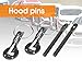 Hood Pin Lock Kit, Stainless Steel Bonnet Engine Hood Pin Pins Lock Latch Kit Universal Automotive Replacement Parts for Racing Sport Car