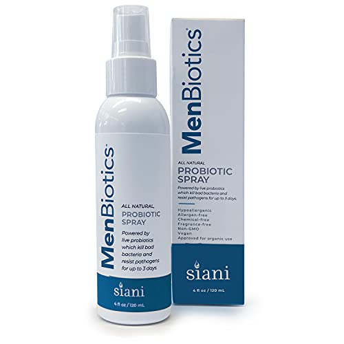 MenBiotics -Topical Probiotic Body Care for Men of All Ages 4oz -Hypoallergenic, Vegan, Non GMO, GF, 100% Natural Live Probiotic Patented, External + Internal Use,Totally Safe, No Refrigeration