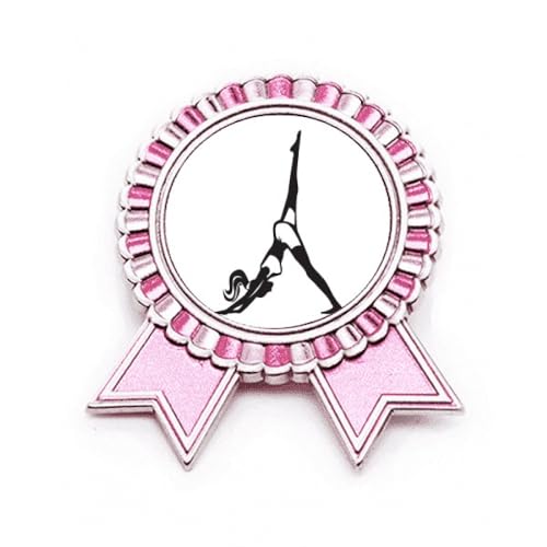 Broche rose Yoga Girl pour personnaliser votre sac de sport