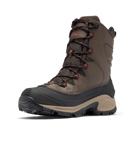 Columbia Mens Bugaboot III Waterproof Snow Boot, Cordovan/Rusty, 12 Wide