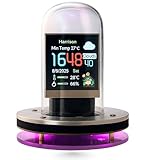 Nixie Tube Clock | Smart App Control Digital Clock, Customizable Display Settings, Retro Futuristic Cyberpunk Design Desk Timepiece, Unique Unusual Present for Home or Office, Flask Table Clock
