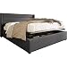 Kayan Stauraumbett Polsterbett Hydraulisch Doppelbett 180x200cm, Lattenrost aus Holz, Bett mit Lattenrost aus Metallrahmen, Leinen (Grau, 180x200cm)