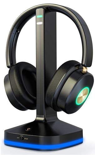 Earbay Wireless Headphones for TV Watching, TV Headphones Wireless for Seniors with Transmitter Charging Dock, V5.4 Bluetooth Headphones with 3 Audio Modes&No Audio Delay, Gift for Elderly/Parents