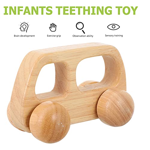TOYANDONA 1Pcs Bebê Mordedor Chocalhos Agarrando Brinquedos De Madeira Montessori Brinquedos De Made