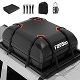 Favoto Rooftop Cargo Carrier Bag - 500D Heavy-Duty PVC Material Cargo Carrier, 15 Cubic Feet Large Capacity, Universal Fit for All Cars with/Without Rack, Anti-Slip Mat, 8 Reinforced Straps