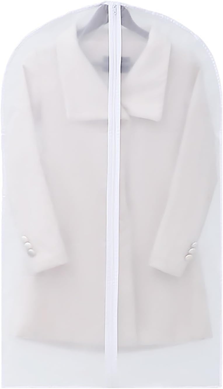 coat hanger cover, 10-pack, Clothing Protective Cover, Storage Bag with Zipper, Suitable for Dresses, Suits(Small)