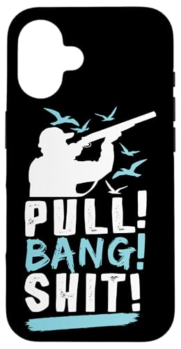 引っ張る! バン! レンジスナイパー スキート 撮影 罠 射撃 スマホケース iPhone 16 用