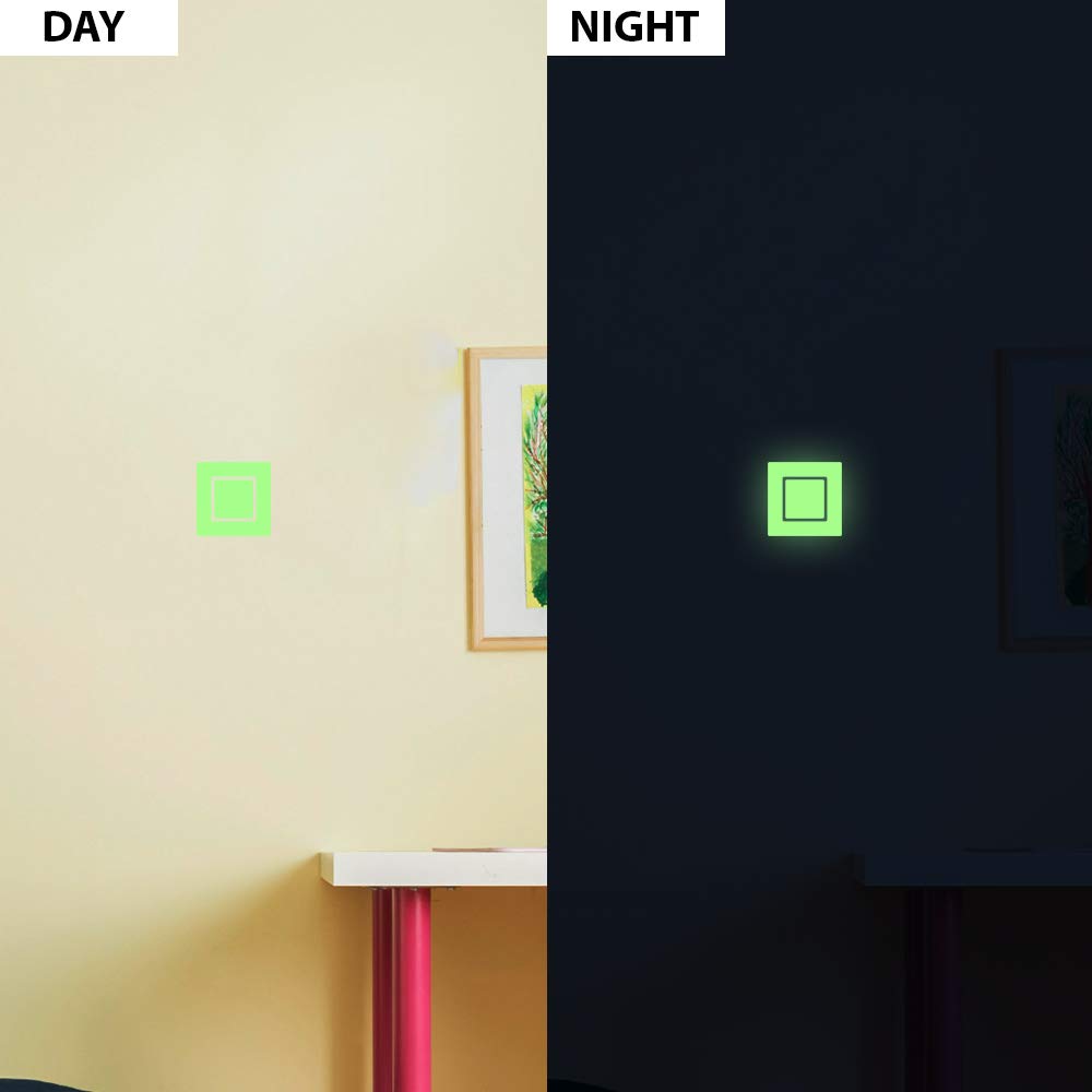 2 Stickers Interrupteur Phosphorescents - Brillent Dans Le Noir, Grand Format, Décoration Murale Salon Et Chambre - 6