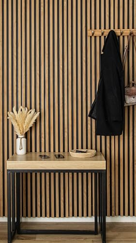 Block Line Lot de 2 panneaux décoratifs muraux 130X25,4X2 MALT - Décoration de maison - revêtement mural moderne - panneaux acoustiques - décoration mural intérieur.