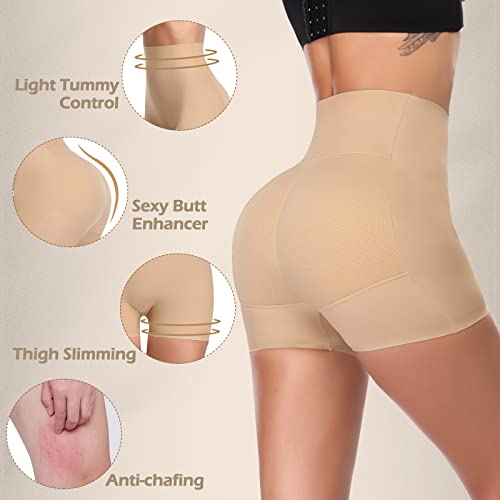 Image of JOYSHAPER Womens Padded Underwear Butt Lifter Panties Shapewear Tummy Control High Waist Hip Pads Enhancer Shorts