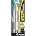 PILOT G2 Metallics Refillable & Retractable Rolling Ball Gel Pens, Fine Point, White/Gold/Silver Inks, 3-Pack (34402)