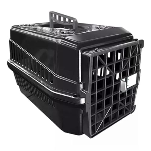 Caixa De Transporte Cachorro Black Pet Animais Cães Gatos(BLACK/AZUL)