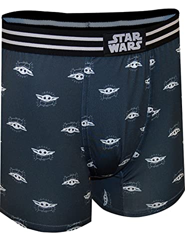 Mad Engine Mens Star Wars Mandalorian Grogu The Child Performance Boxer Brief