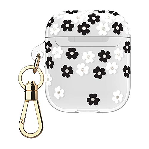 Kate Spade New York Scattered Flowers Case For Airpods 2 & 1 - Protective Wireless Charging Cover With Keychain (Front Led Visible) #TOP1