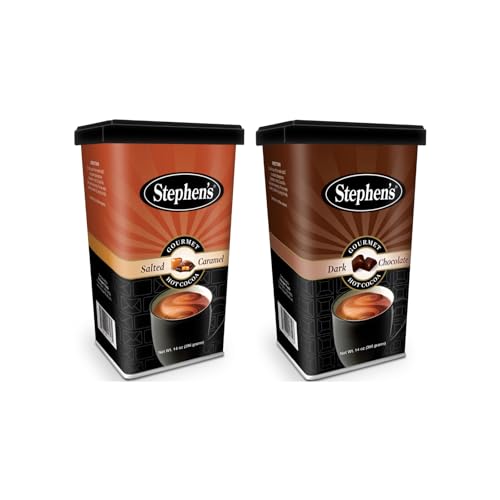 Stephen's Gourmet Hot Cocoa Duo, Dark Chocolate & Salted Caramel,
