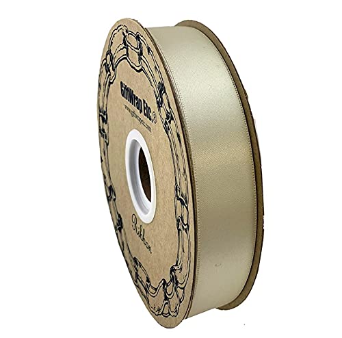 Champagne Satin Fabric Wedding Ribbon - 1